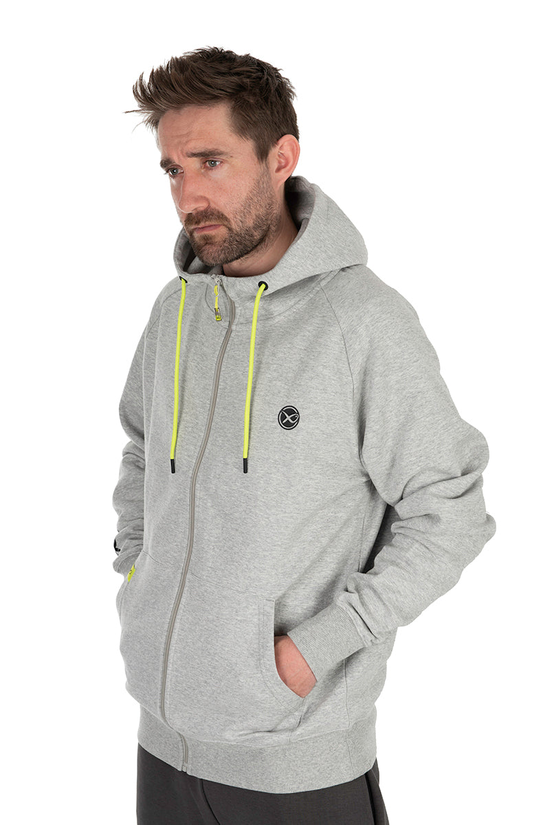Black Edition Full Zip Hoody (Marl Grey / Lime)