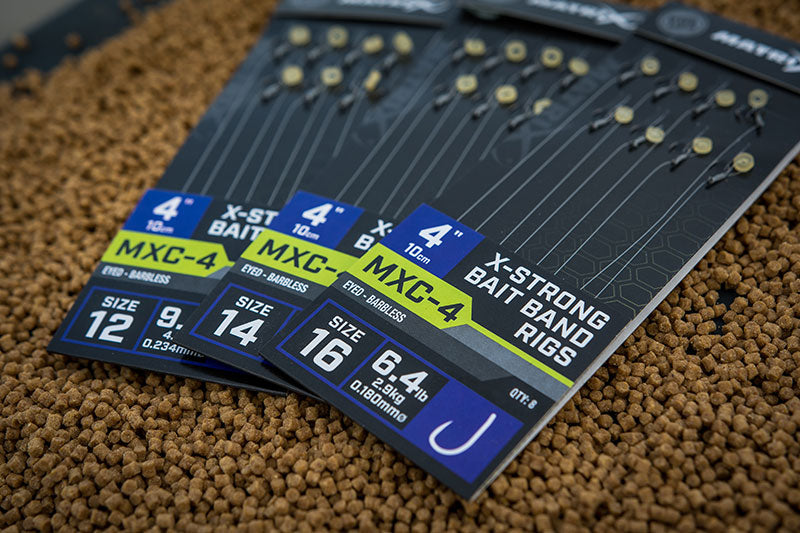 MXC-4 X-Strong Bait Band Rigs 10cm/4ins