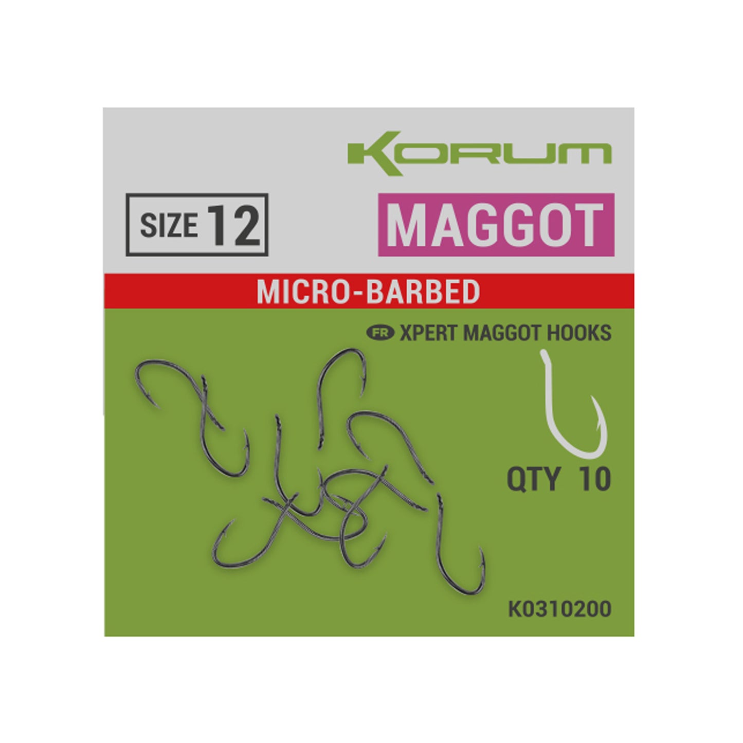 Korum xpert maggot hooks
