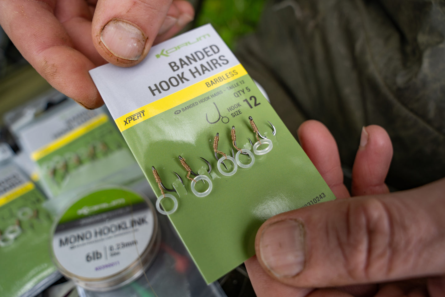 Korum banded hook hairs