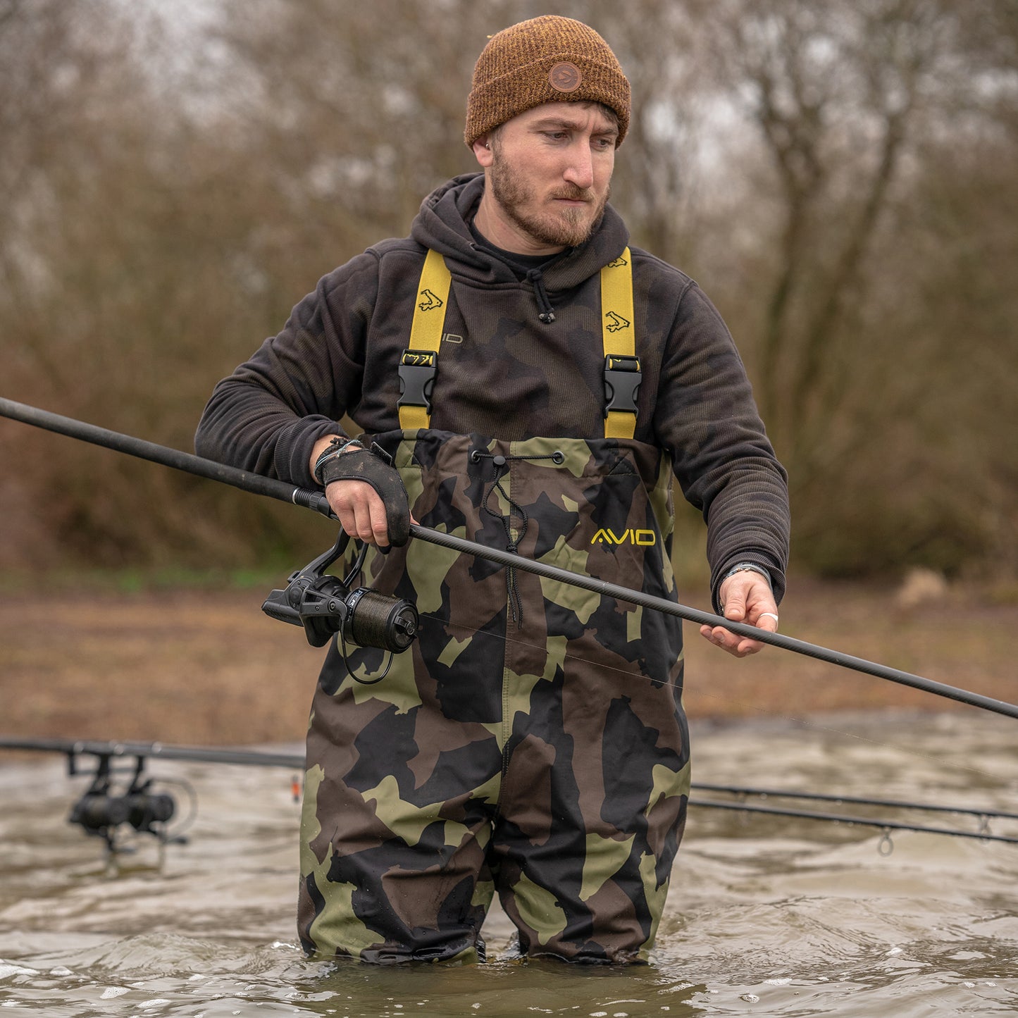 Avid 420d camo chest waders