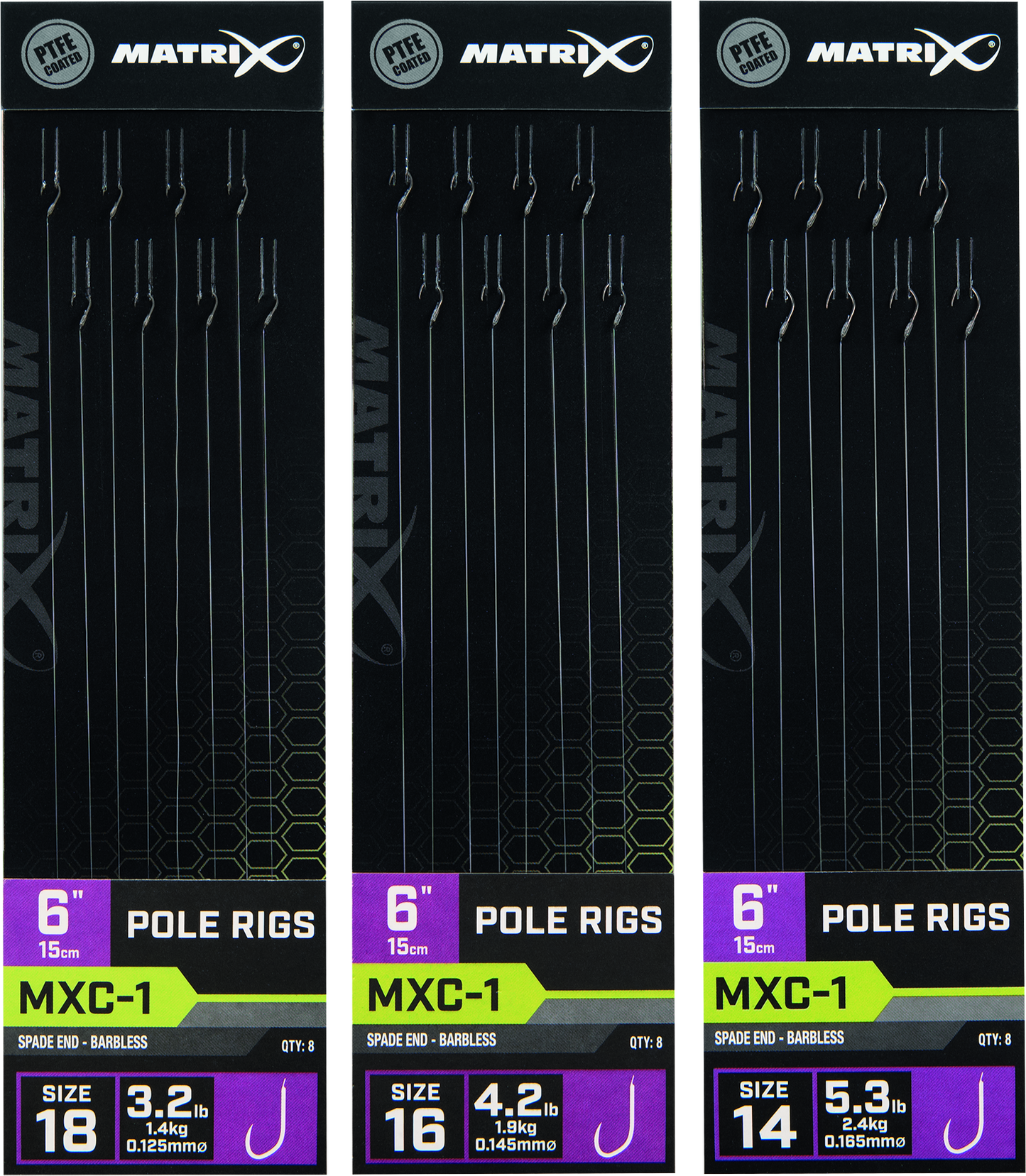 MXC-1 Barbless 6 Standard Pole Rig