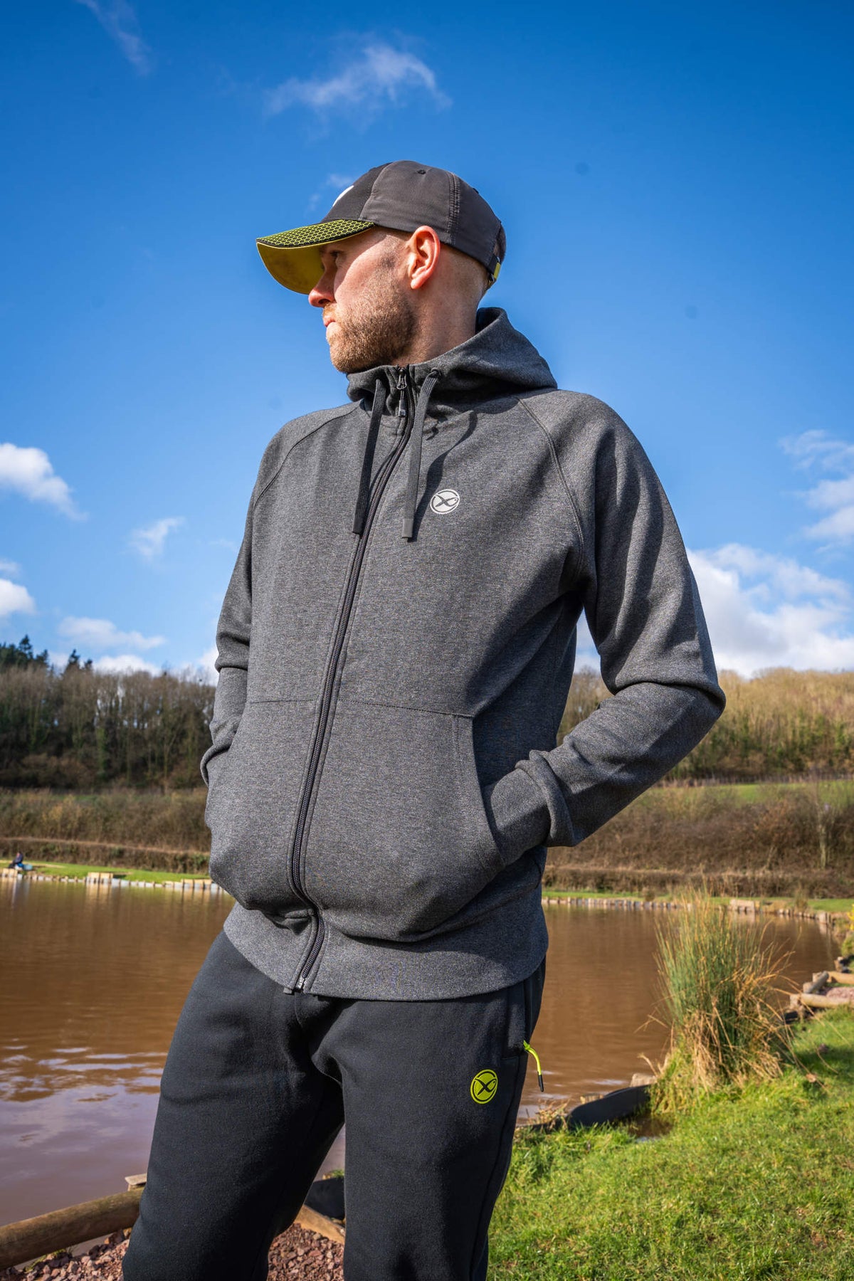 Charcoal Marl Zip Hoody