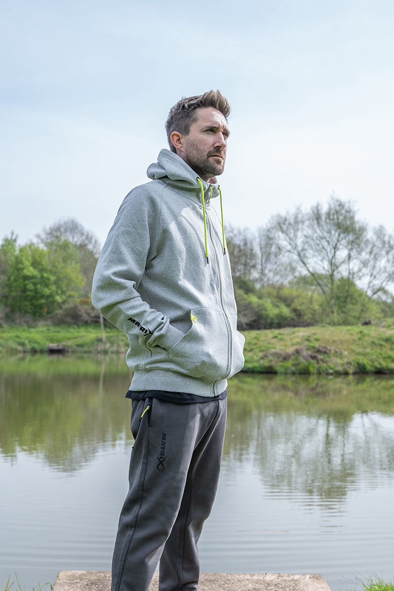 Black Edition Full Zip Hoody (Marl Grey / Lime)