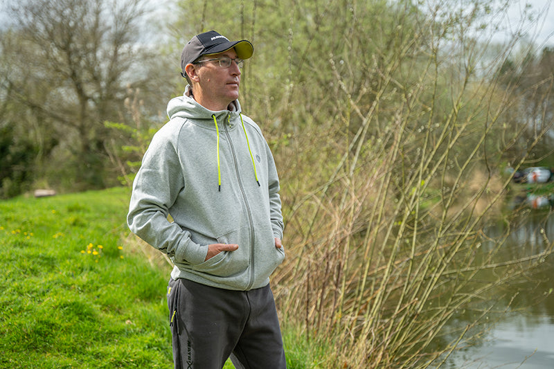 Black Edition Full Zip Hoody (Marl Grey / Lime)