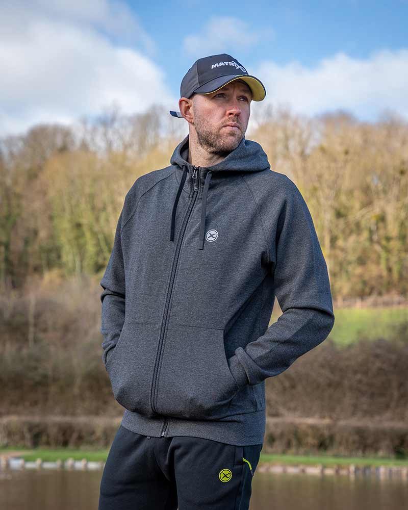 Zipped Hoody – Charcoal Marl