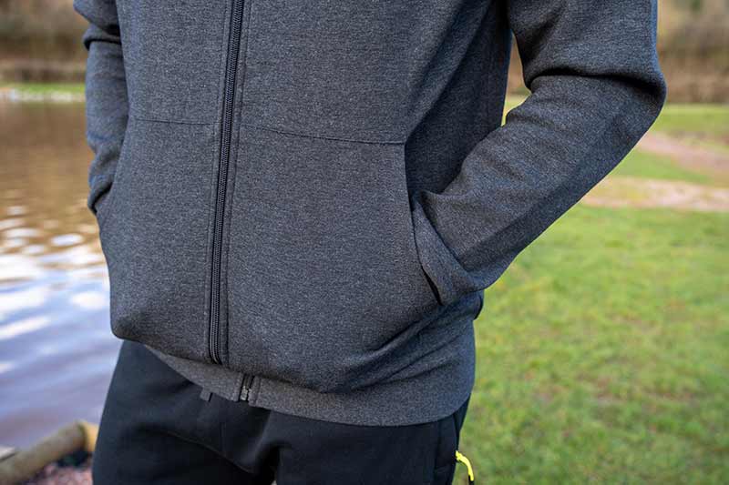 Zipped Hoody – Charcoal Marl