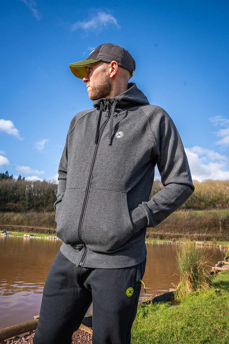 Zipped Hoody – Charcoal Marl