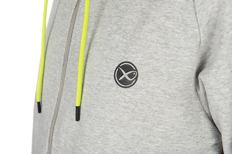 Black Edition Full Zip Hoody (Marl Grey / Lime)