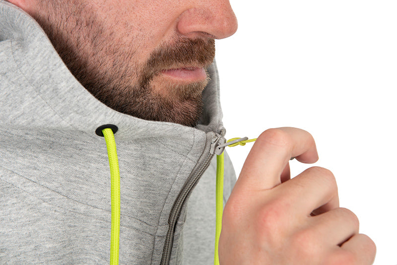 Black Edition Full Zip Hoody (Marl Grey / Lime)