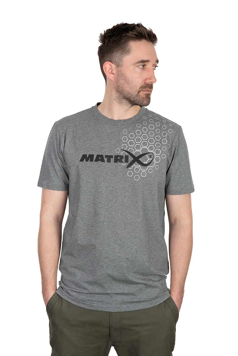 Hex Print T-Shirt (Grey Marl)