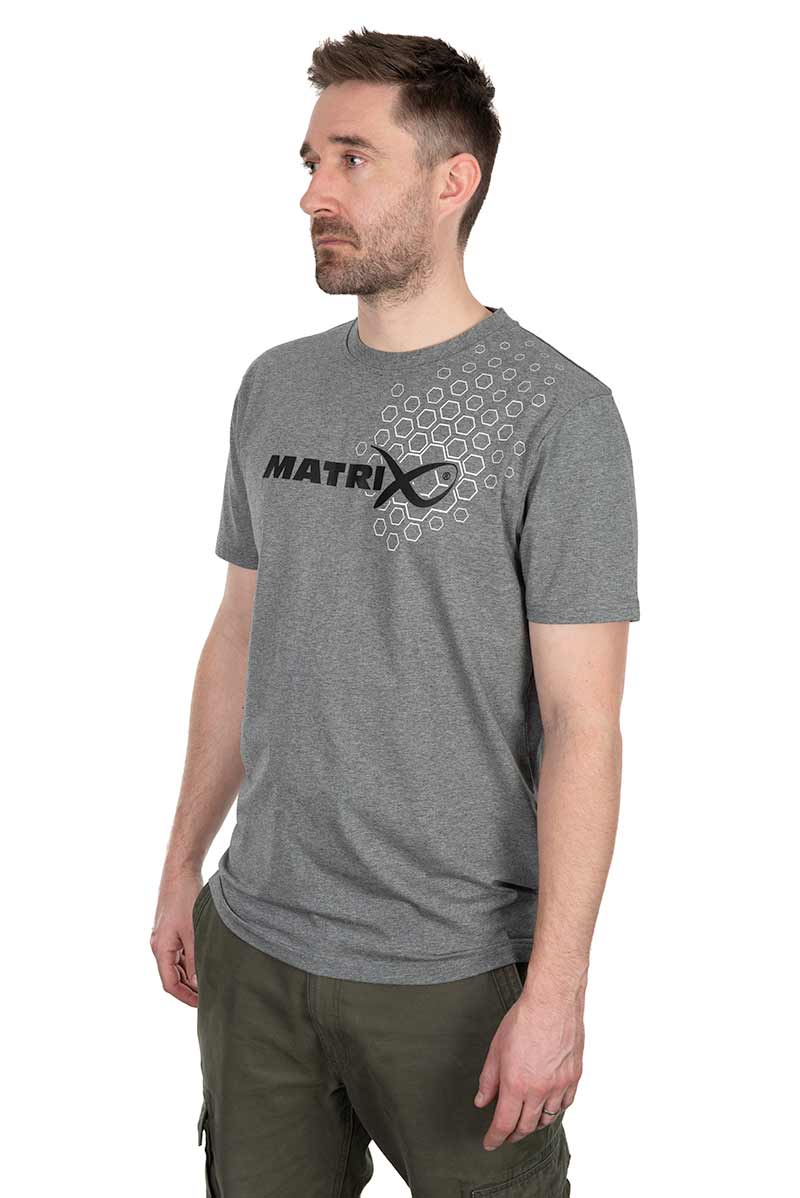 Hex Print T-Shirt (Grey Marl)