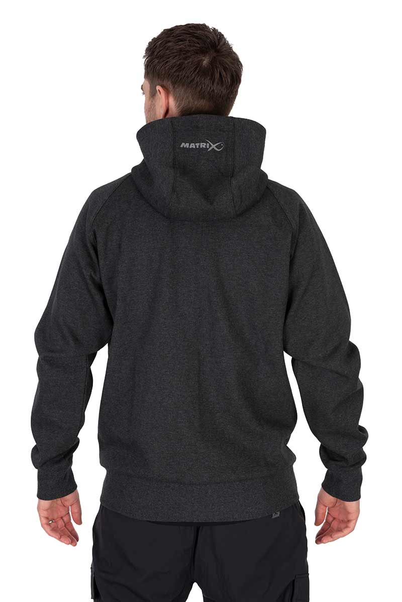 Zipped Hoody – Charcoal Marl