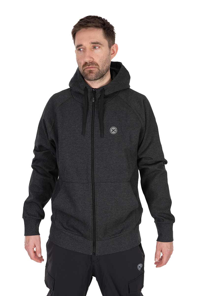 Zipped Hoody – Charcoal Marl