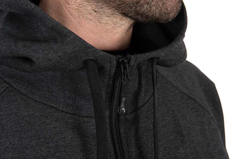 Zipped Hoody – Charcoal Marl