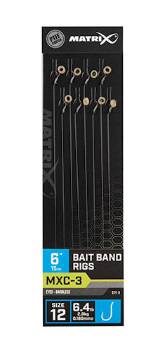 MXC-3 Bait Band Rigs 15cm/6ins