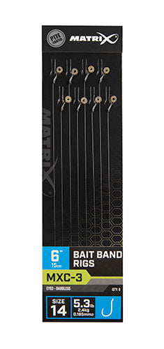 MXC-3 Bait Band Rigs 15cm/6ins