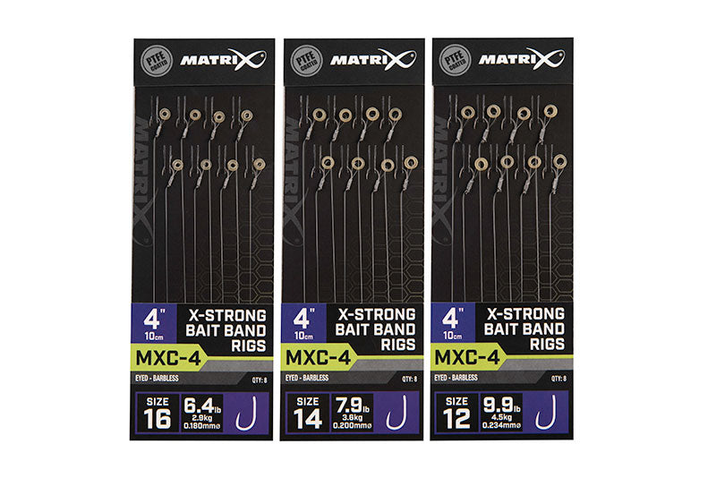MXC-4 X-Strong Bait Band Rigs 10cm/4ins