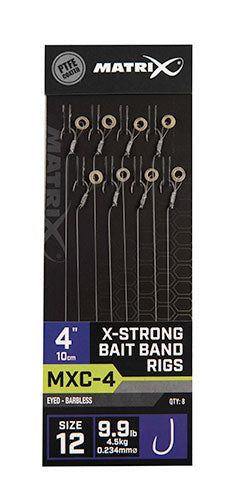 MXC-4 X-Strong Bait Band Rigs 10cm/4ins