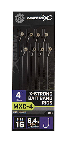MXC-4 X-Strong Bait Band Rigs 10cm/4ins