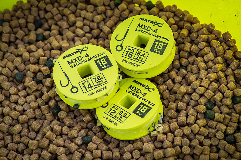 MXC-4 X-Strong Bait Band Rigs 45cm/18ins
