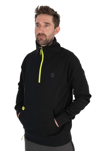Black Edition ¼ Zip Sweater (Black / Lime)