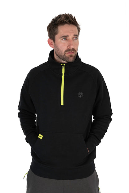 Black Edition ¼ Zip Sweater (Black / Lime)