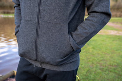 Charcoal Marl Zip Hoody