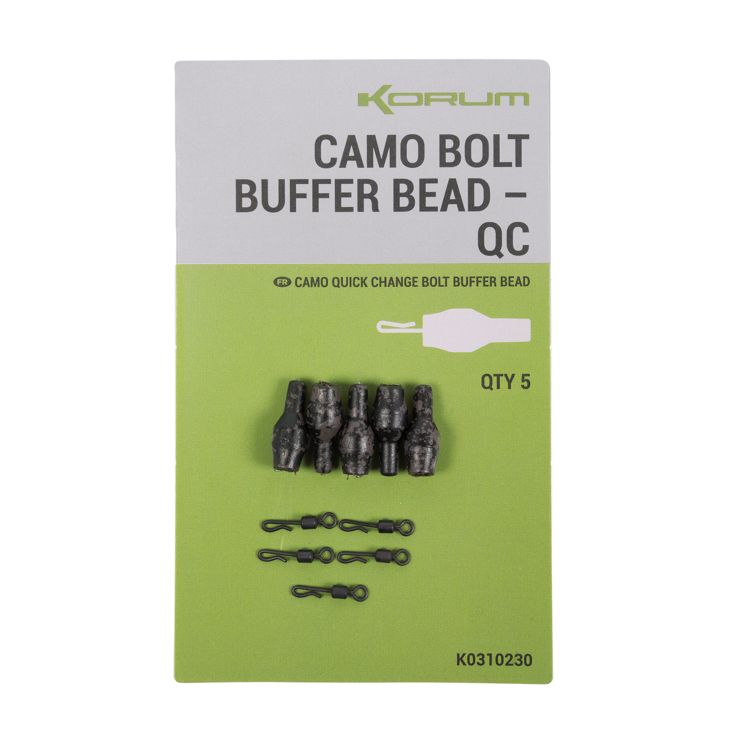 Korum camo bolt buffer bead qc