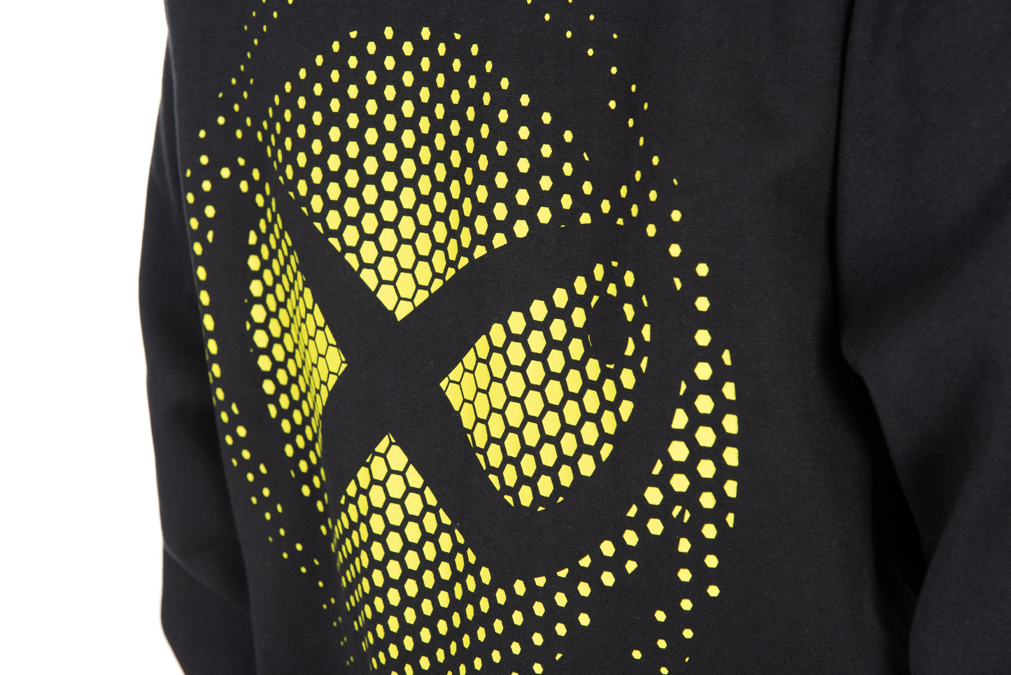 Large Fade Logo Hoody - Black/Lime