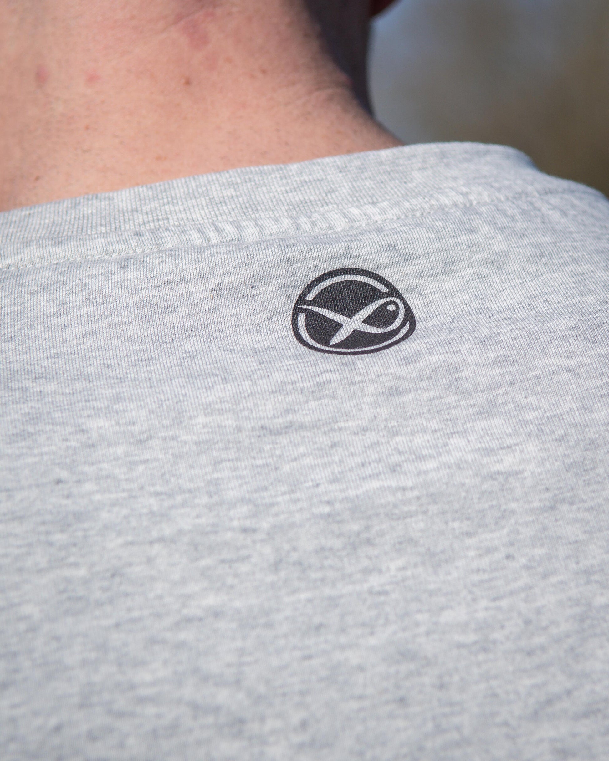 Large Mesh Logo T-Shirt - Grey