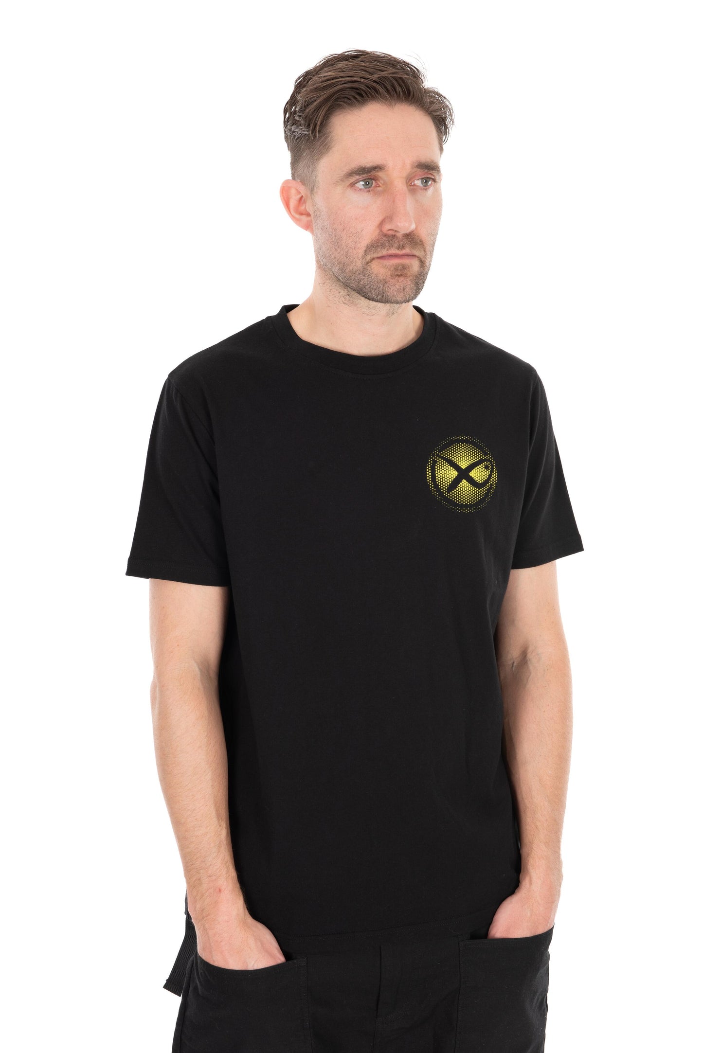 Large Fade Logo T-Shirt - Black/Lime