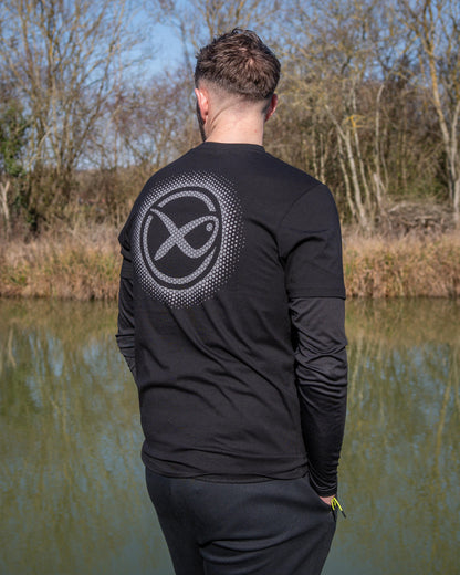 Large Fade Logo T-Shirt - Black/Grey