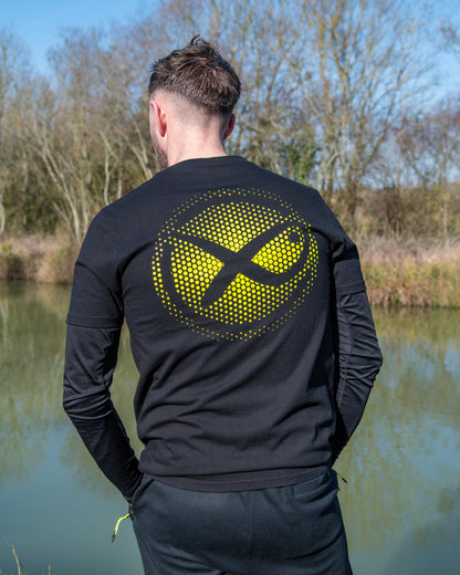 Large Fade Logo T-Shirt - Black/Lime