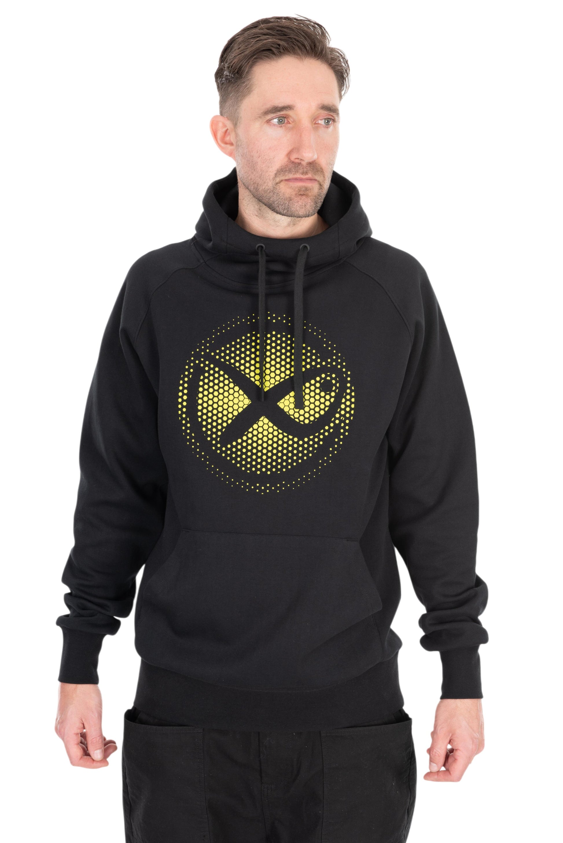 Large Fade Logo Hoody - Black/Lime
