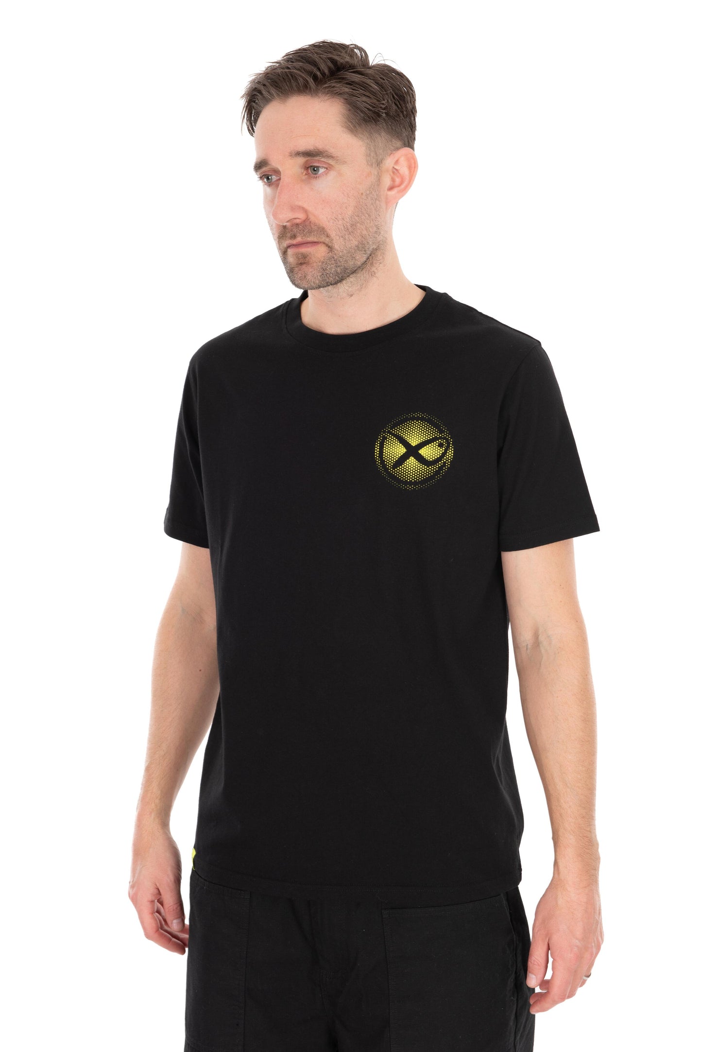 Large Fade Logo T-Shirt - Black/Lime