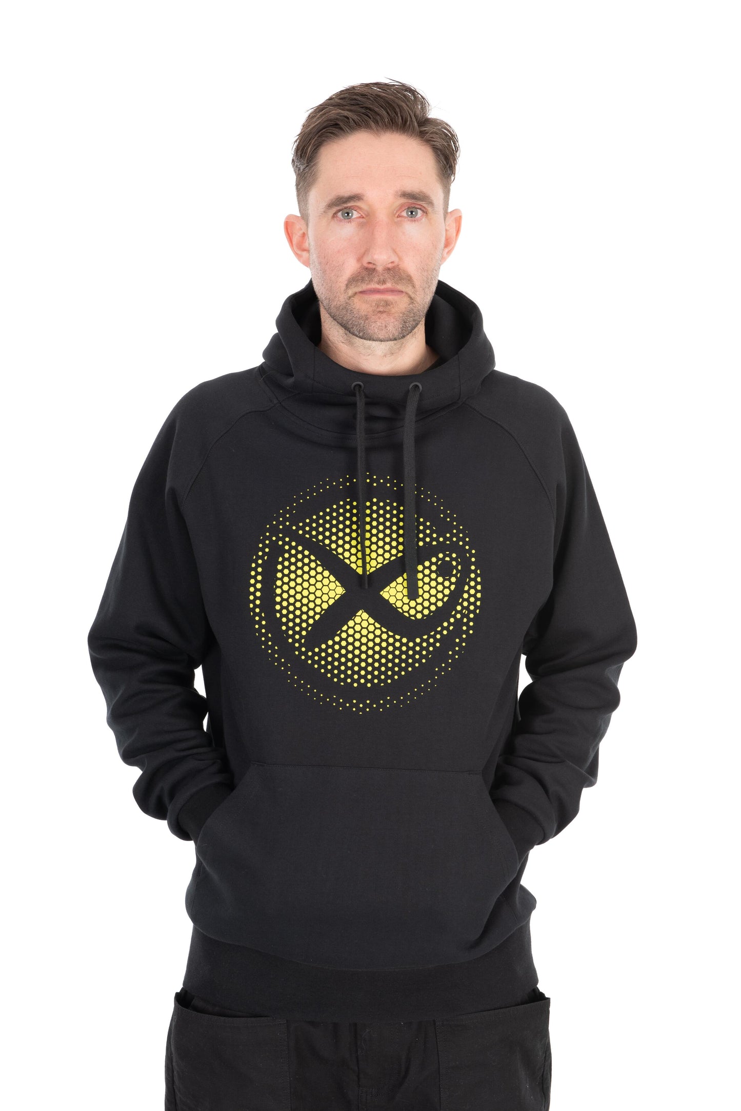 Large Fade Logo Hoody - Black/Lime