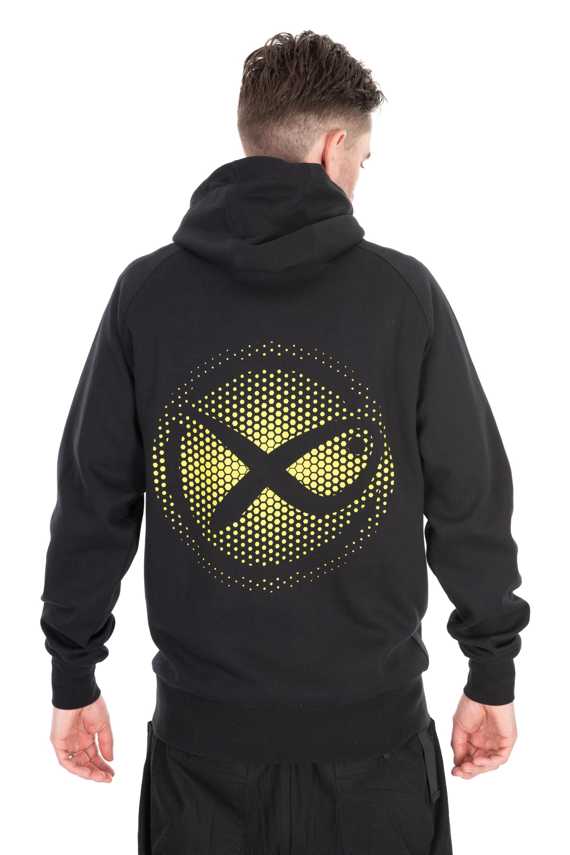 Large Fade Logo Hoody - Black/Lime
