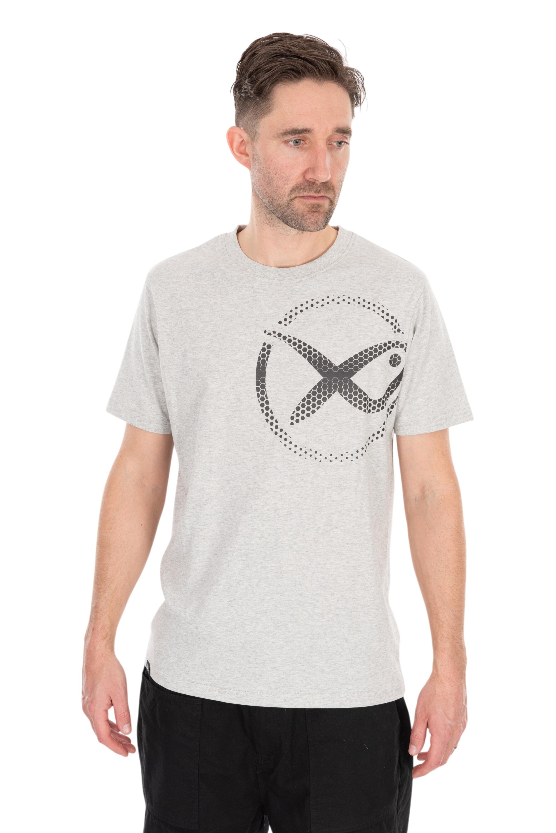 Large Mesh Logo T-Shirt - Grey