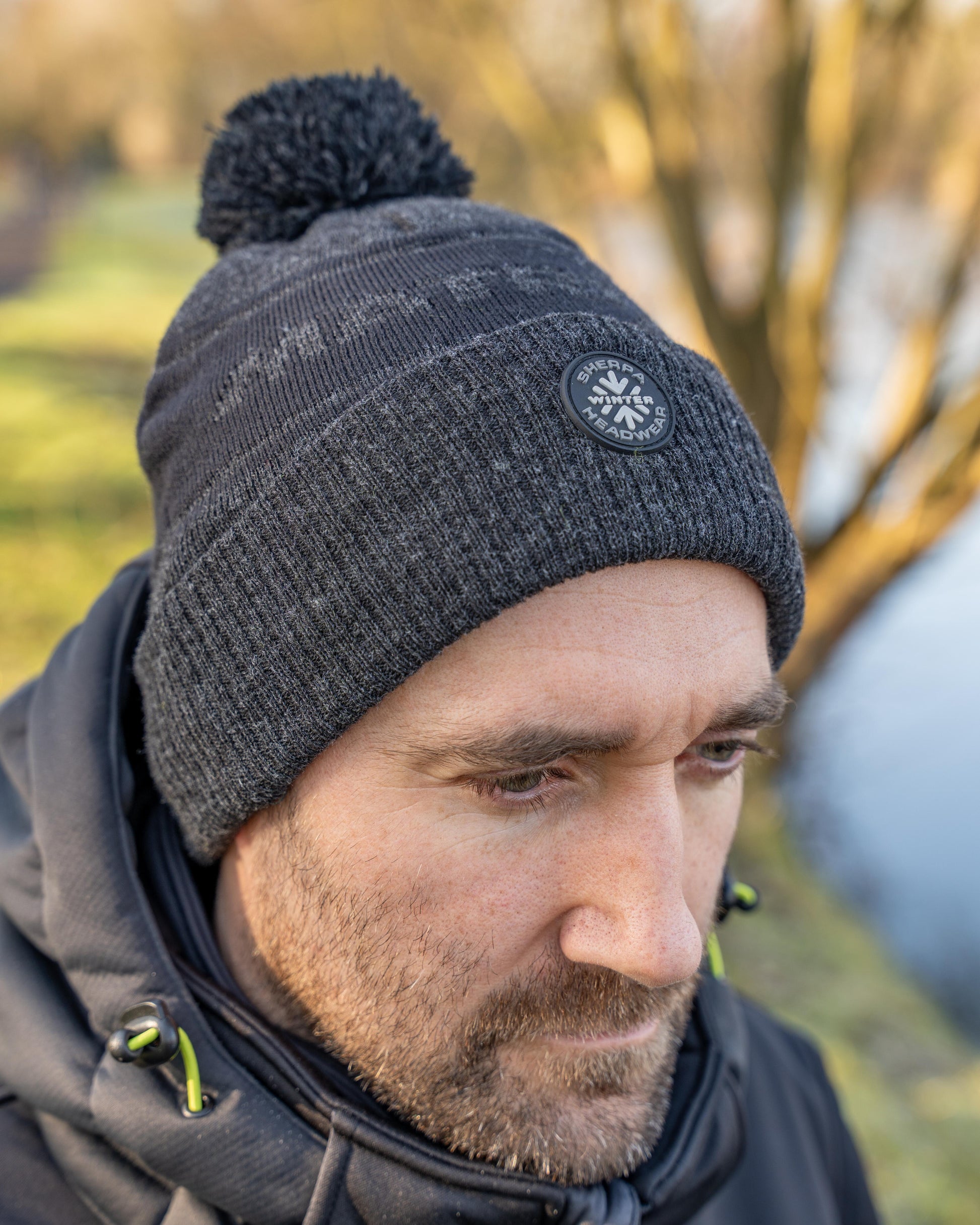 Grey Sherpa Bobble Hat