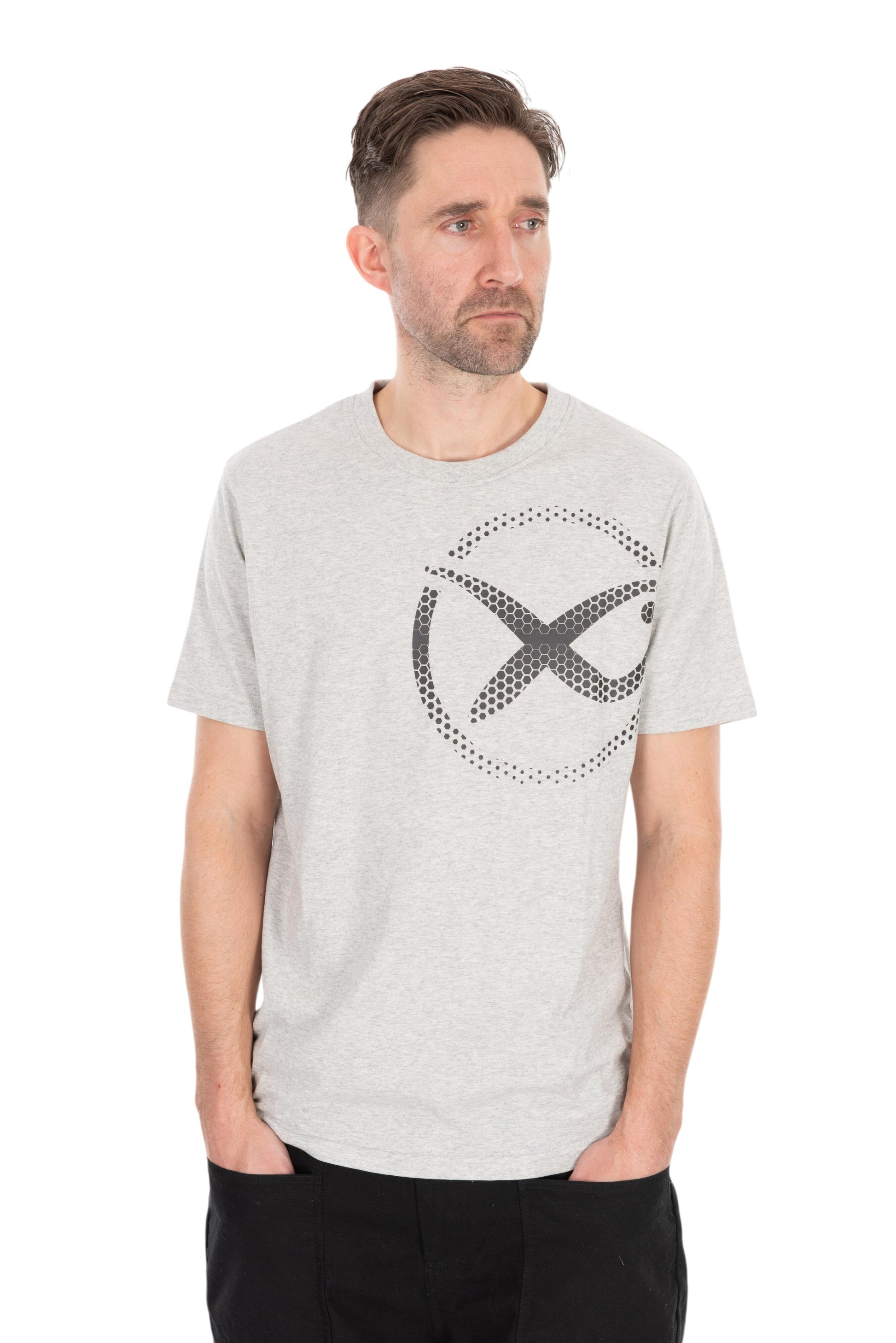 Large Mesh Logo T-Shirt - Grey