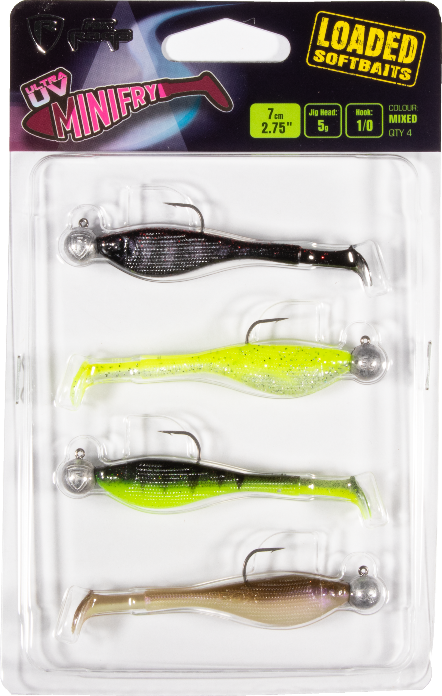 Mini Fry Mixed UV Colour Pack loaded Head CA GP W