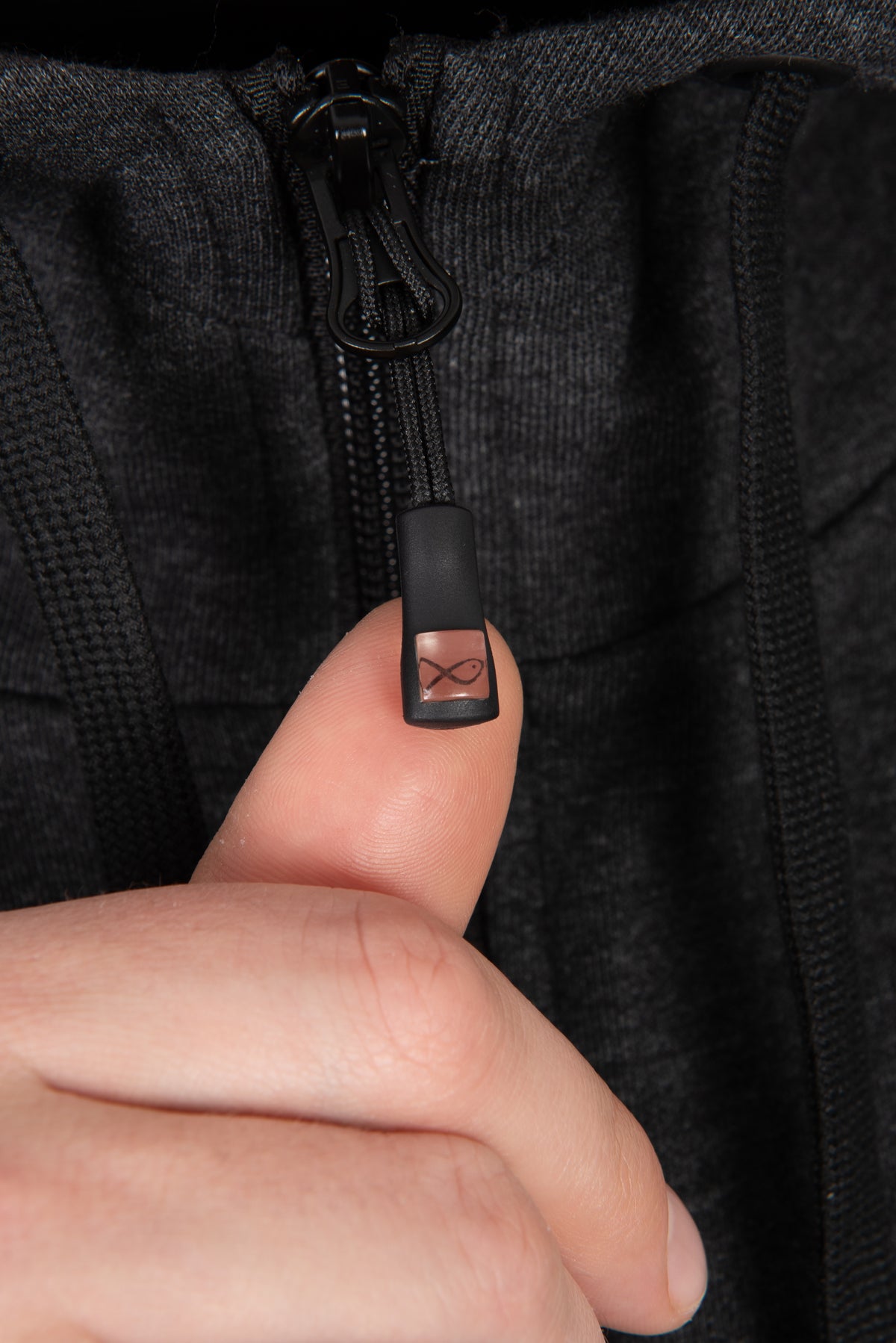 Charcoal Marl Zip Hoody