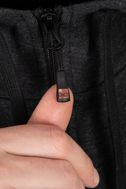 Charcoal Marl Zip Hoody