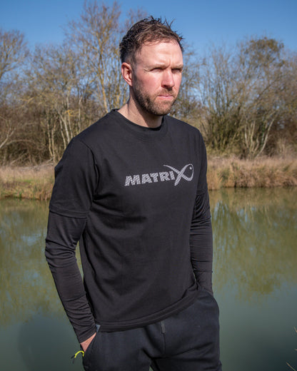 Large Fade Logo T-Shirt - Black/Grey