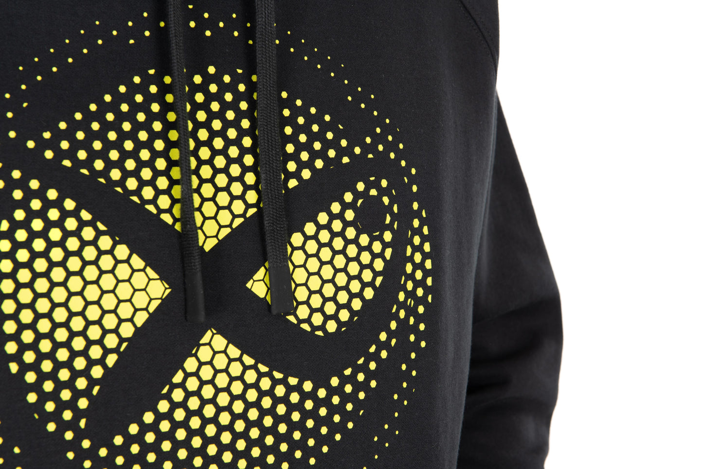 Large Fade Logo Hoody - Black/Lime