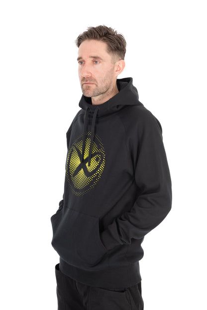 Large Fade Logo Hoody - Black/Lime