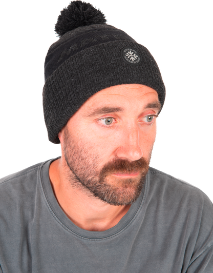 Grey Sherpa Bobble Hat