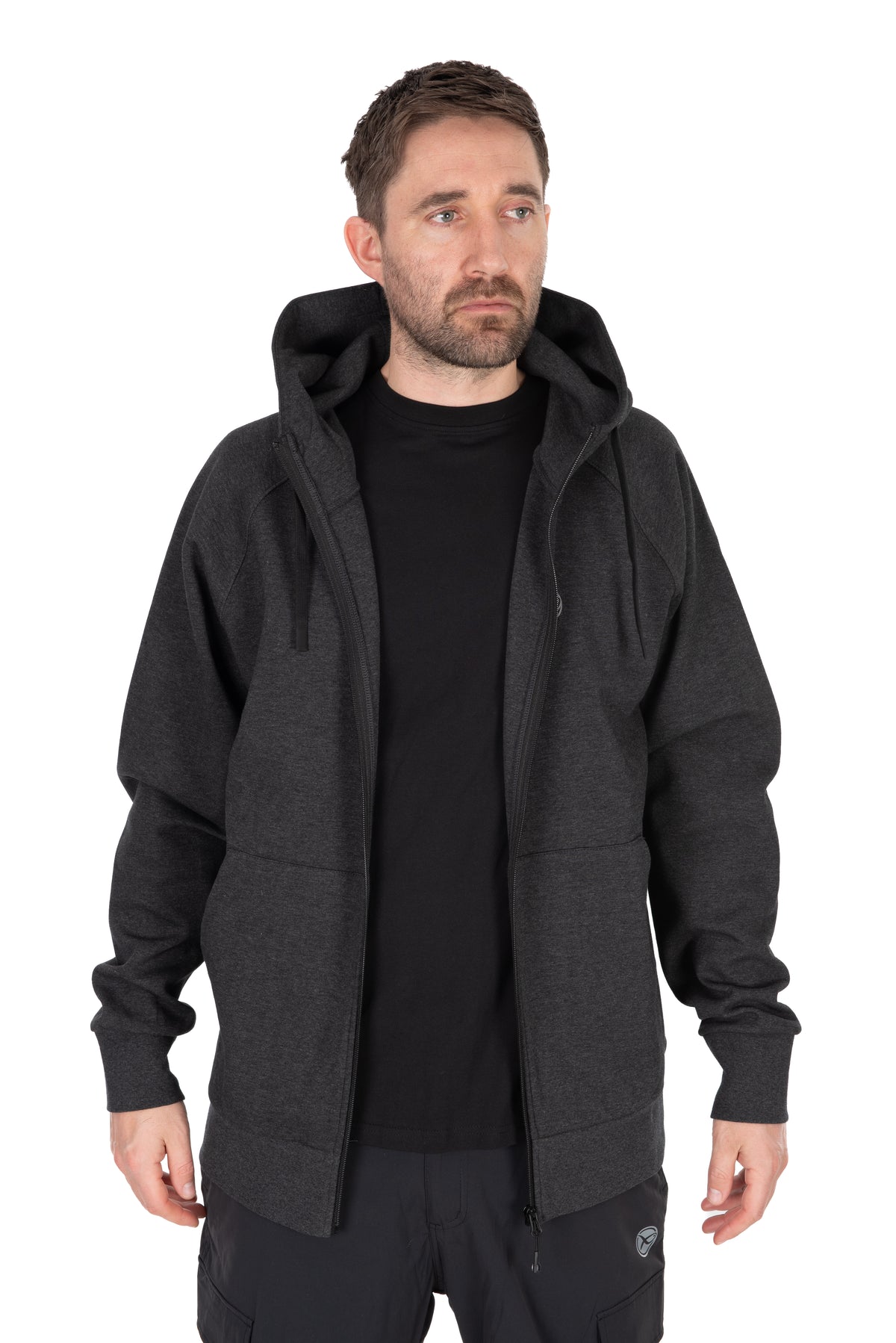 Charcoal Marl Zip Hoody