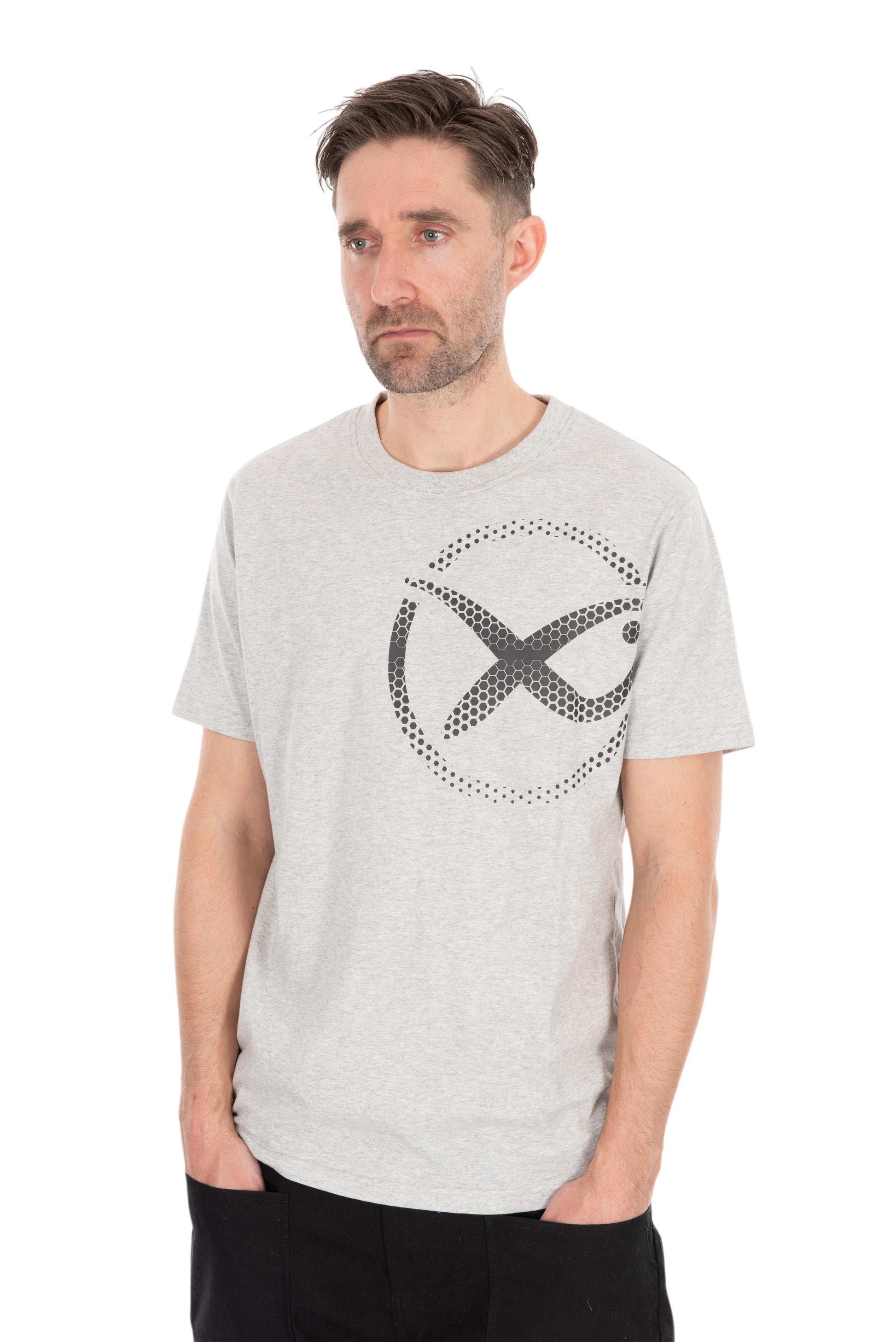Large Mesh Logo T-Shirt - Grey